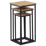 vidaXL Ensemble de tables pour plante 3 Pièces Teck recyclé