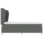 Lit Box Spring avec Matelas Gris Foncé 160x200 cm Tissu