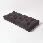 Coussin rehausseur pour canapé en suédine  Noir - HOMESCAPES