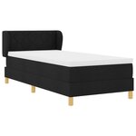 Sommiers Box Spring avec Matelas VidaXL Noir 90x200 cm Tissu