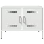 vidaXL Meubles TV 2 Pièces blanc 68x39x50 5 cm acier