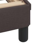 vidaXL Cadre de lit avec tête de lit Marron foncé 100x200 cm Tissu