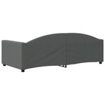 vidaXL Lit de repos sans matelas gris foncé 90x190 cm tissu