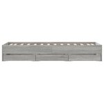 vidaXL Cadre de lit et tiroirs sonoma gris 75x190cm bois d'ingénierie