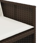 vidaXL Ensemble à manger de jardin avec coussins 15 Pièces marron rotin