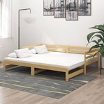 vidaXL Lit coulissant Bois de pin massif 2x(90x200) cm