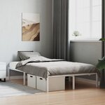 vidaXL Cadre de lit métal sans matelas blanc 120x200 cm