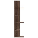 vidaXL Étagère d'angle murale chêne marron bois d'ingénierie