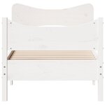 vidaXL Cadre de lit sans matelas blanc 100x200 cm bois de pin massif