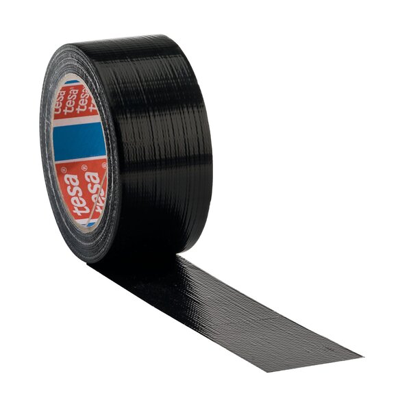 Toile adhésif extra power tesa noir - lot de 6