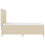vidaXL Lit à sommier avec matelas crème 140x200 cm en tissu