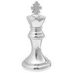 vidaXL Sculptures d'échecs 2 Pièces Argent Aluminium