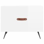 vidaXL Tables basses 2 Pièces blanc brillant 50x50x40cm bois d'ingénierie
