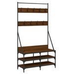 vidaXL Porte-vêtements et rangement des chaussures chêne marron