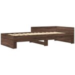 vidaXL Cadre de lit sans matelas chêne marron 100x200 cm