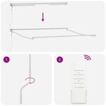 vidaXL Store rétractable automatique vert et blanc 300x250 cm