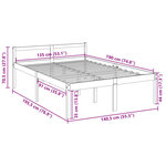 vidaXL Lit pour personne âgée sans matelas blanc 135x190 cm