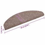 vidaXL Tapis d'escalier auto-adhésif poinçon aiguilleté 15 Pièces crème