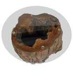 vidaXL Table basse Teck Verre 50x40 cm