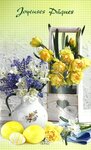 Carte Joyeuses Pâques Bonne Fête - Avec Enveloppe 12x19 5cm