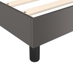 vidaXL Sommier à lattes de lit avec matelas Gris 140x200 cm Similicuir