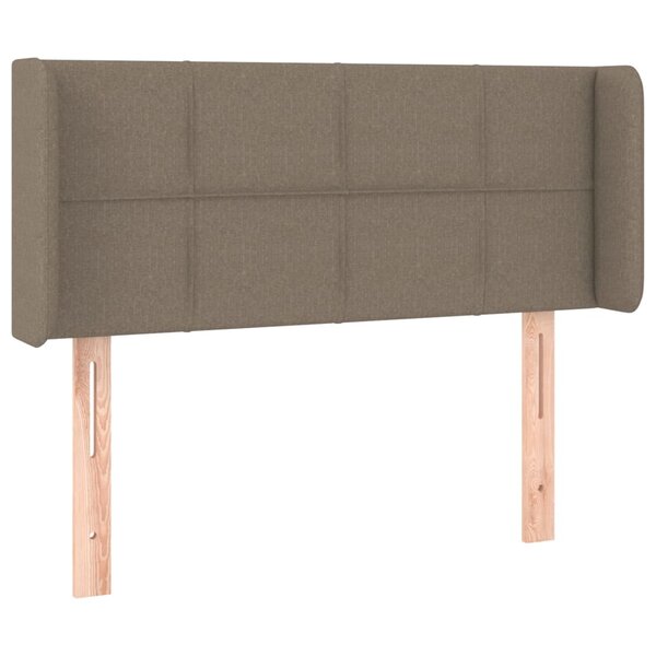 vidaXL Tête de lit avec oreilles Taupe 93x16x78/88 cm Tissu