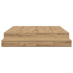vidaXL Cadre de lit de rangement Chêne Artisan 180x200 cm
