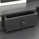 vidaXL Ensemble de coiffeuse avec tabouret Gris 100x40x146cm Paulownia