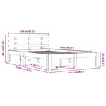 vidaXL Cadre de lit sans matelas blanc 140x190 cm