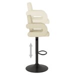 vidaXL Tabourets de bar lot de 2 crème tissu
