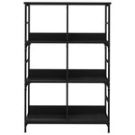 vidaXL Bibliothèque noir 78 5x33x117 5 cm bois d'ingénierie
