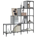 vidaXL Bibliothèque sonoma gris 122x30x132 cm bois ingénierie et métal