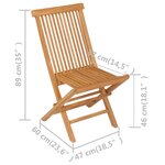 Salon de jardin meuble d'extérieur ensemble de mobilier 5 pièces bois de teck massif 02_0016571
