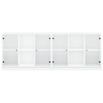 vidaXL Bibliothèque avec portes blanc 204x37x75 cm bois d'ingénierie