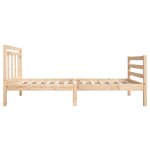 vidaXL Cadre de lit 75x190 cm Petit simple Bois massif