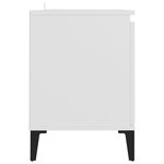 vidaXL Meuble TV avec pieds en métal Blanc 103 5x35x50 cm