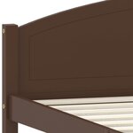 vidaXL Cadre de lit sans matelas marron foncé pin massif 160x200 cm