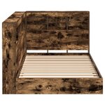 vidaXL Lit avec bibliothèque Chêne Fumé 75x190 cm Bois d'ingénierie