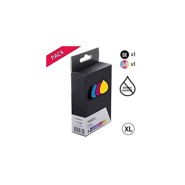 Pack 2 Cartouches Génériques HP 305XL noires et couleurs