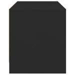 vidaXL Meuble TV avec portes en verre noir 68x37x42 cm