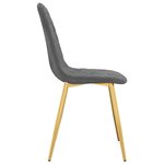 vidaXL Chaises à manger lot de 2 Gris foncé Velours