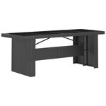 vidaXL Mobilier à dîner de jardin 9Pièces et coussins résine tressée noir