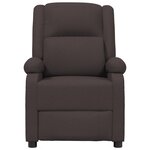 vidaXL Fauteuil électrique de massage Marron foncé Tissu
