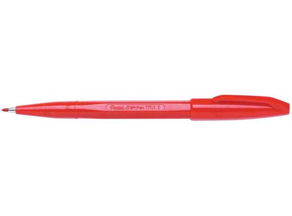 Stylo feutre Sign Pen S 520 Tracé 1 mm Rouge PENTEL