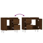 vidaXL Armoire de bain chêne marron 65x33x60 cm bois d'ingénierie