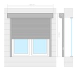 vidaXL Volet roulant aluminium 160x150 cm blanc