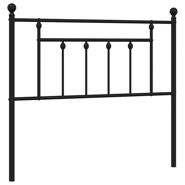 vidaXL Tête de lit métal noir 100 cm