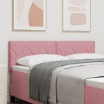 vidaXL Tête de lit design en blocs de diamant rose 144 cm Velours