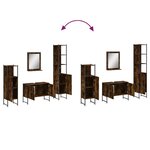 vidaXL Ensemble d'armoires de salle de bain 4 Pièces chêne fumé