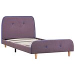 vidaXL Cadre de lit Taupe Tissu 90x200 cm